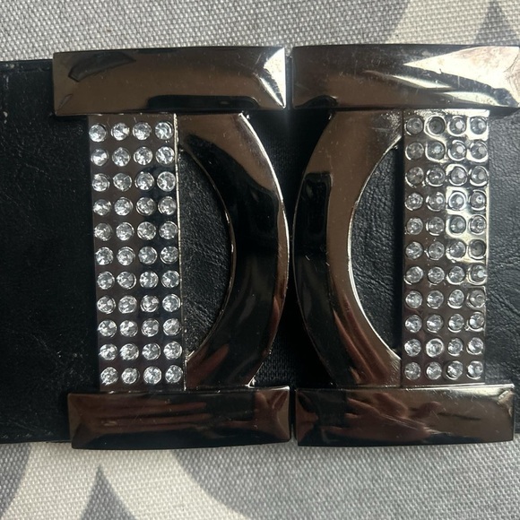 Y2K Bratz Big Buckle Statement Rhinestone Stretchy Belt - Picture 5 of 7